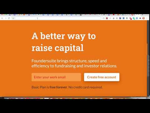 Foundersuite demo - software to raise capital